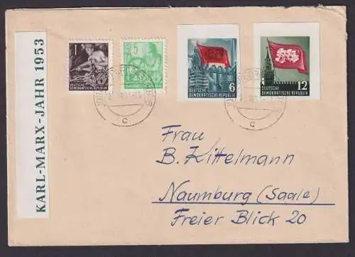 DDR Brief MIF 386-387 B ungezähnt Marx Block Einzelmarken Johanngeorgenstadt