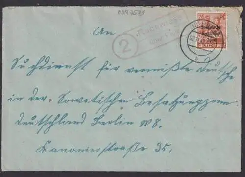 Radewiese über Peitz Brandenburg Brief SBZ Brief mit Landpoststempel