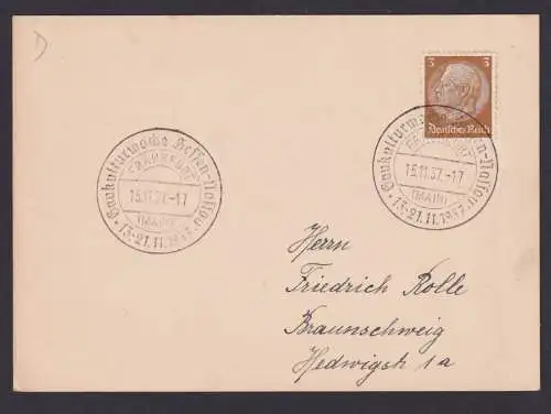 Briefmarken Deutsches Reich Brief Frankfurt Gaukulturwoche Hessen Nassau nach