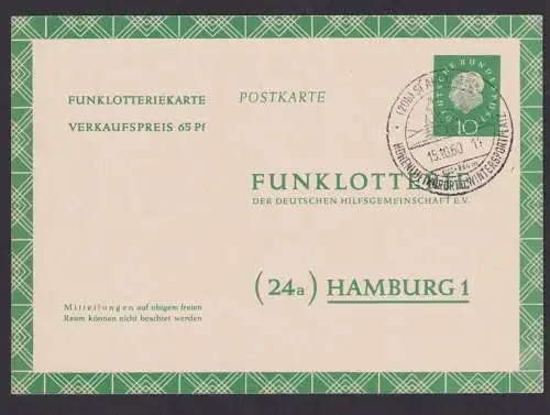 Bundesrepublik Heuss II Ganzsache Funflotterie Loskarte St. Andreasberg