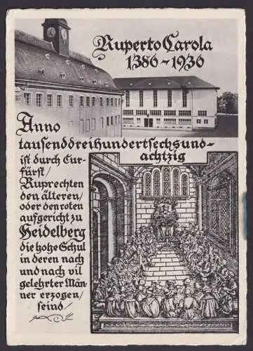 Deutsches Reich Privatganzsache 550 Jahre Universität Heidelberg mit SST 1936