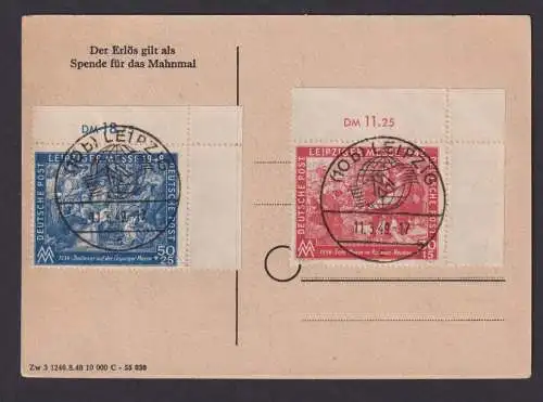 Briefmarken SBZ Plattenfehler 230 I - 231 Bogenecke Eckrand Kat 400,00 ++ Unikat