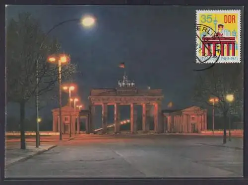 DDR Schöne Sonder Ansichtskarte mit Motiv Brandenburger Tor