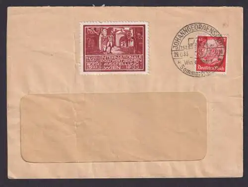 Briefmarken Johanngeorgenstadt Sachsen Deutsches Reich Brief SST Wintersport