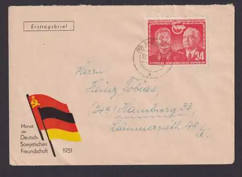 DDR Brief 297 Deutsch Sowjetische Freundschaft Luxus FDC Kat.-Wert 28,00 ++