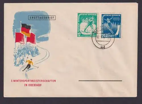 DDR Brief 298-299 Wintersport Meisterschaften FDC Tagesstempel Berlin 20,-++