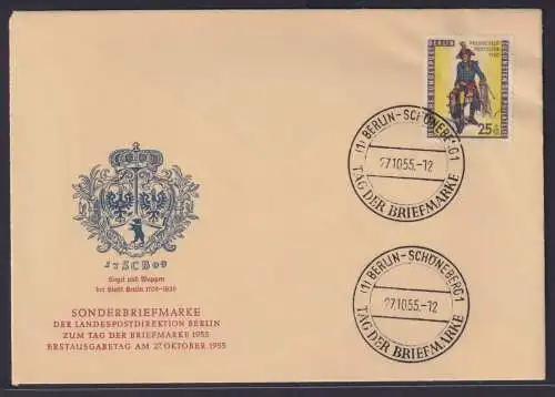 Berlin 131 Brief Tag der der Briefmarke Postillion Preussen