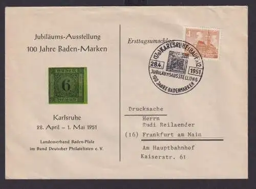 Berlin Philatelie selt. SST Karlsruhe Ausstellung 100 Jahre Briefmarken Bauten