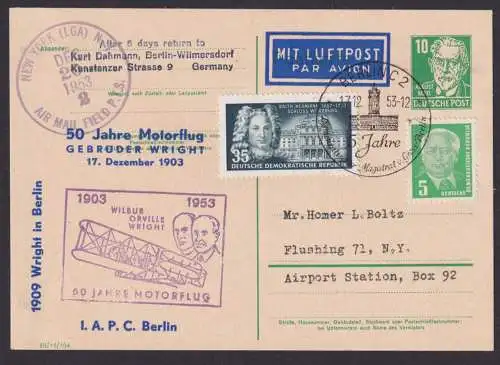 Flugpost Brief Air Mail DDR Privatganzsache Köpfe Bebel P 41 II c inter Zudruck