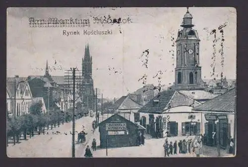 Besetzung Polen Generalgouvernement Ansichtskarte Bialystok Rynek Kosciuszki