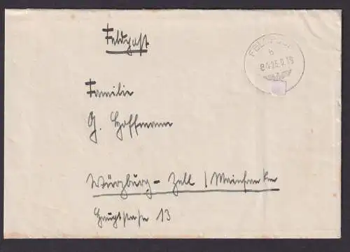 Besetzung Polen Generalgouvernement Feldpost Brief Nr. 84 FP Nr. 35630 Würzburg