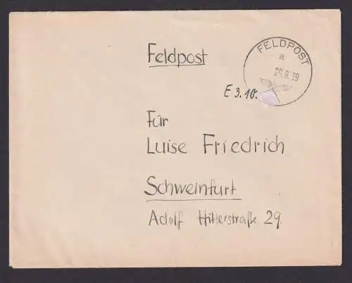 Besetzung Polen Generalgouvernement Feldpost Brief stummer Feldpost St. Nr 37020