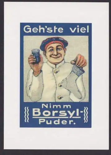 Künstler Ansichtskarte Reklame Werbung Borsyl Puder Werbung 1900 bis 1914