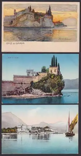 Ansichtskarte Sammlung Lot 20 Stk. Italien Gardasee u.a. Künstlerkarte Signiert