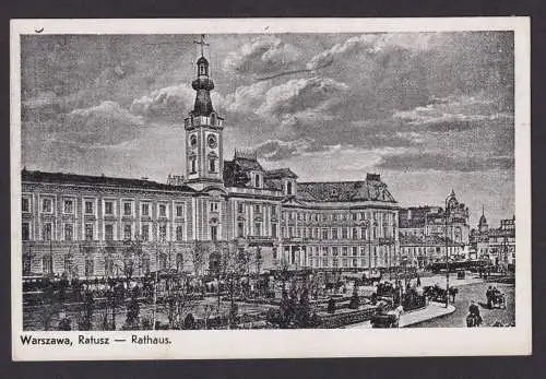 Besetzung Polen Generalgouvernement Feldpost Ansichtskarte Warschau Bremen AK