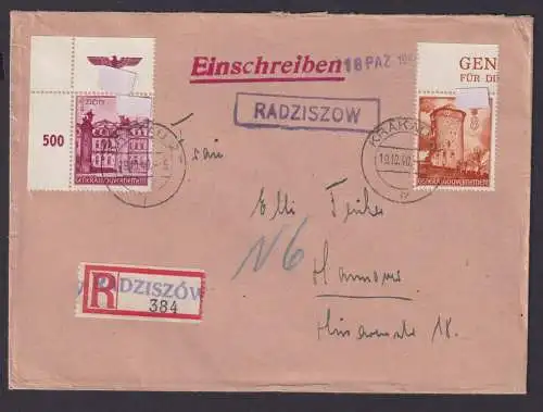Besetzung Polen Generalgouvernement R Brief Bogenecke selt. R1 Radzisow Hannover