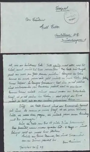 Besetzung Polen Generalgouvernement Feldpost Brief stummer Stempel FP Nr. 22343