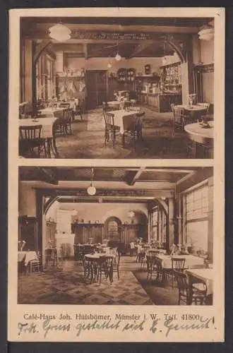 Ansichtskarte Münster i W NW 1934 Cafe Joh Hülsbömer Hofgeismar