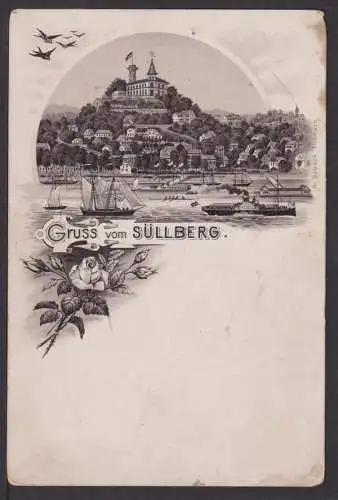 Litho Vorläufer Ansichtskarte Süllberg Hamburg