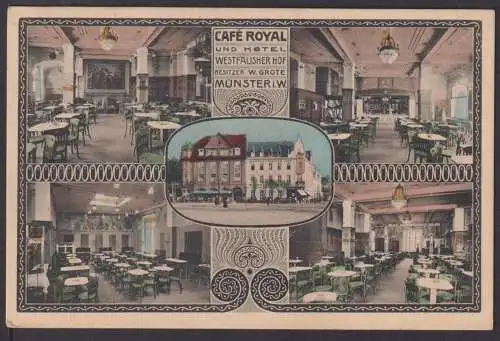 Ansichtskarte Münster Cafe Royal Litho Gütersloh