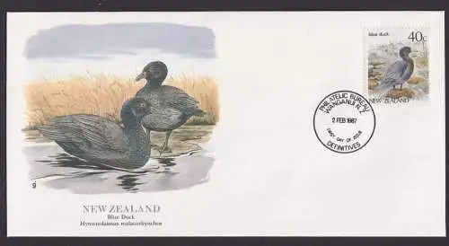 New Zealand Neuseeland Ozeanien Fauna Blauente schöner Künstler Brief