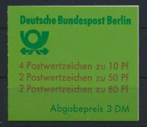 Berlin Markenheftchen 14 oZ Sehenswürdigkeiten 1989 Luxus gestempelt Kat. 70,00