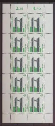 Bund Sehenswürdigkeiten SWK 1932 Kleinbogen Luxus postfrisch MNH 8,00