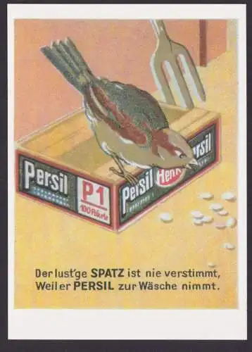 Künstler Ansichtskarte Reklame Werbung Persil Henkel Waschmittel Henkel KG