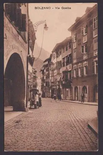 Ansichtskarte Bolzano Bozen Italien Via Goethe Geschäftsstrasse