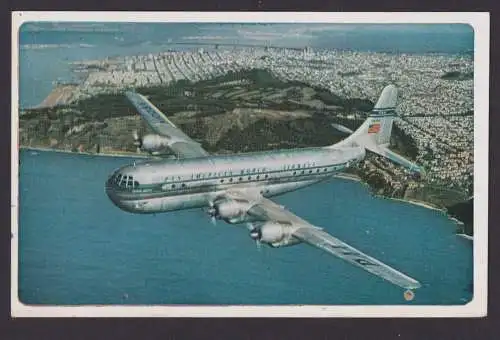 Ansichtskarte Flugzeug der Pan American World Airways n. Frankfurt Main Hessen