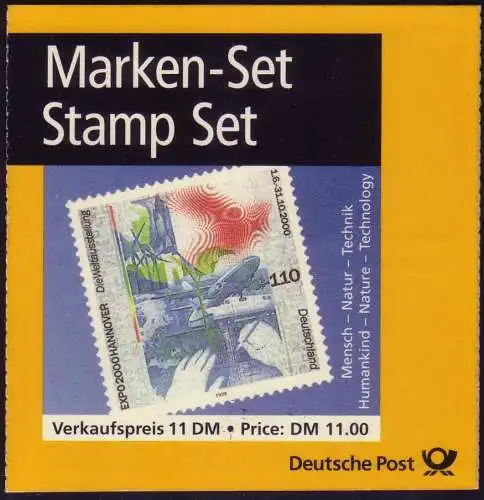 Bundesrepublik Markenheftchen MH 40 SK Weltausstellung EXPO 2000 postfrisch 65,-