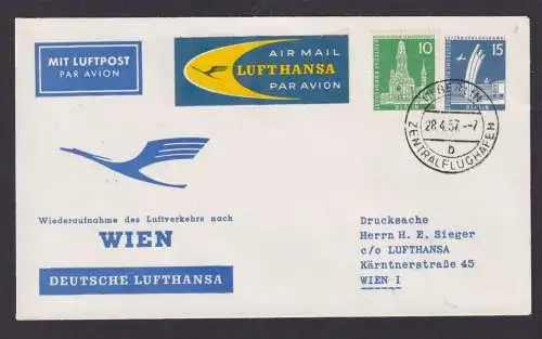 Flugpost airmail Berlin Ganzsache Flugpost Airmail Berlin Wien Österreich