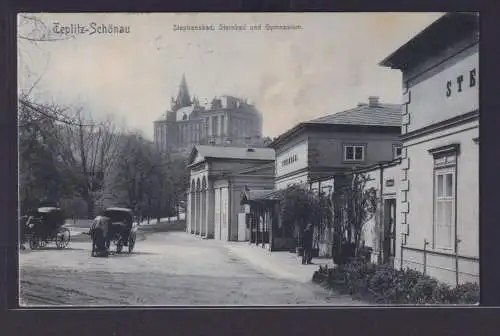 Ansichtskarte Teplitz Schönau Teplice Sudetenland Böhmen Tschechien Stephansbad