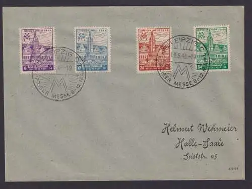 SBZ 162-165 Brief sehr dekorativ SST Leipzig Messe als FDC KatWert billigst 45,-