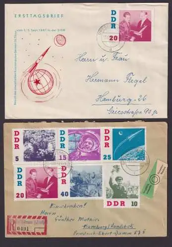 DDR Lot gute Sammlung Weltraum Kosmonaut Titow Sowjetunion 863-68 Festpreis 30,-