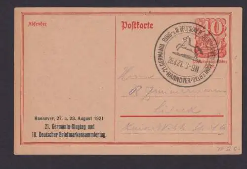 Deutsches Reich Privatganzsache PP 55 C2 Postreiter Philatelie toller Hannover