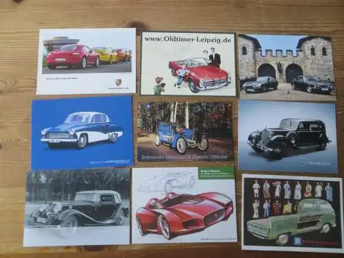 Nachlass Ansichtskarten Oldtimer Auto Automobil + etwas LKW Busse gute Reklame