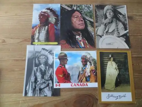 Nachlass Ansichtskarten Indianer indigene Völker USA gesamt 46 Stück