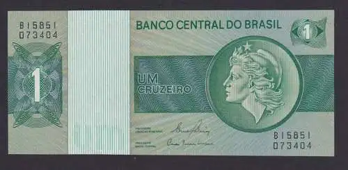 Banknoten Geldscheine Brasilien Südamerika 1 Cruzeiro unc.