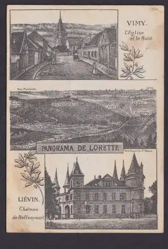 Ansichtskarte Liévin Vimy Frankreich Chateau de Rollencourt Landschaft Lorette