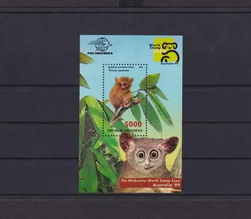 Übersee Indonesien Block Luxus postfrisch Tiere Australien Philatelie Briefmarke