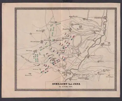 Altdeutschland Napoleon Preussen Schlachtplan Schlacht bei Jena 14.10.1806