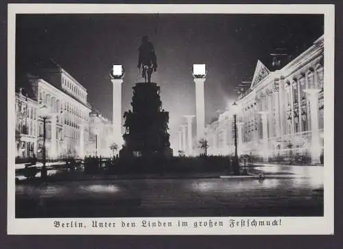 Berlin Ansichtskarte Unter den Linden Festschmuck Otto Hoppe Verlag