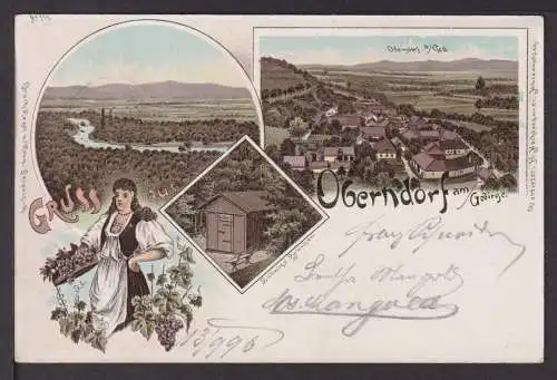Litho Ansichtskarte Oberndorf am Gebirge 1896 Wien Österreich