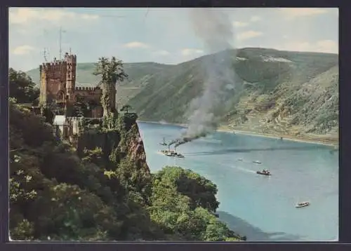 Ansichtskarte Schiffe Schifffahrt Rhein Burg Rheinstein ab Rüdesheim n. Beendorf