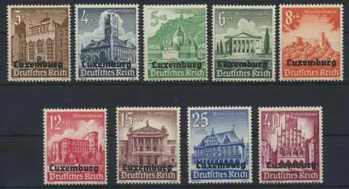 Besetzung Luxemburg 33-41 Luxus postfrisch MNH Kat.-Wert 10,00