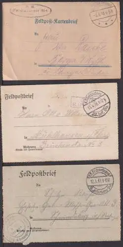 Feldpost I. Weltkrieg Konvolut von 6 Belegen incl. Kartenbrief incl 1x II WK mit