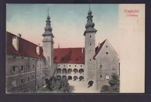 Ansichtskarte Österreich Deutsche Böhmen Künstler Vignette Klagenfurt Landhaus