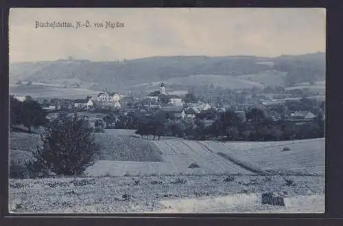 Ansichtskarte Bischofstetten n. Wien Oertsansicht mit Landschaft von Norden