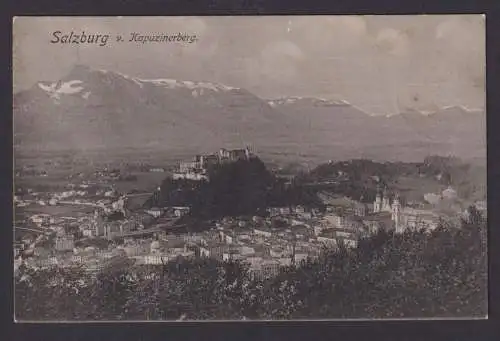 Ansichtskarte Salzburg Österreich Totalansicht Kapuziner Berg Gebirge